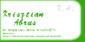 krisztian abrus business card